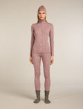 Women's Merino 260 Tech Vertex Long Sleeve Half Zip Thermal Top Delta Lines Summit/Blush - 8