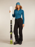Women's Merino 260 Tech Vertex Long Sleeve Half Zip Thermal Top Snow Grid Topaz/Atlantis - 4