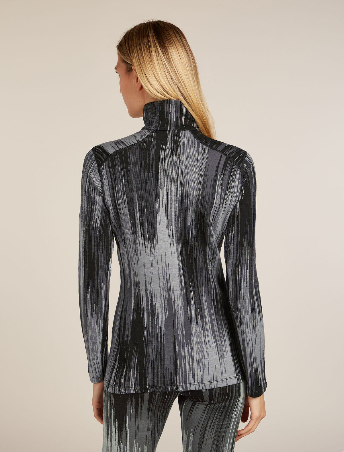 Women's Merino 260 Tech Vertex Long Sleeve Half Zip Thermal Top Peak Black/Obsidian - 2