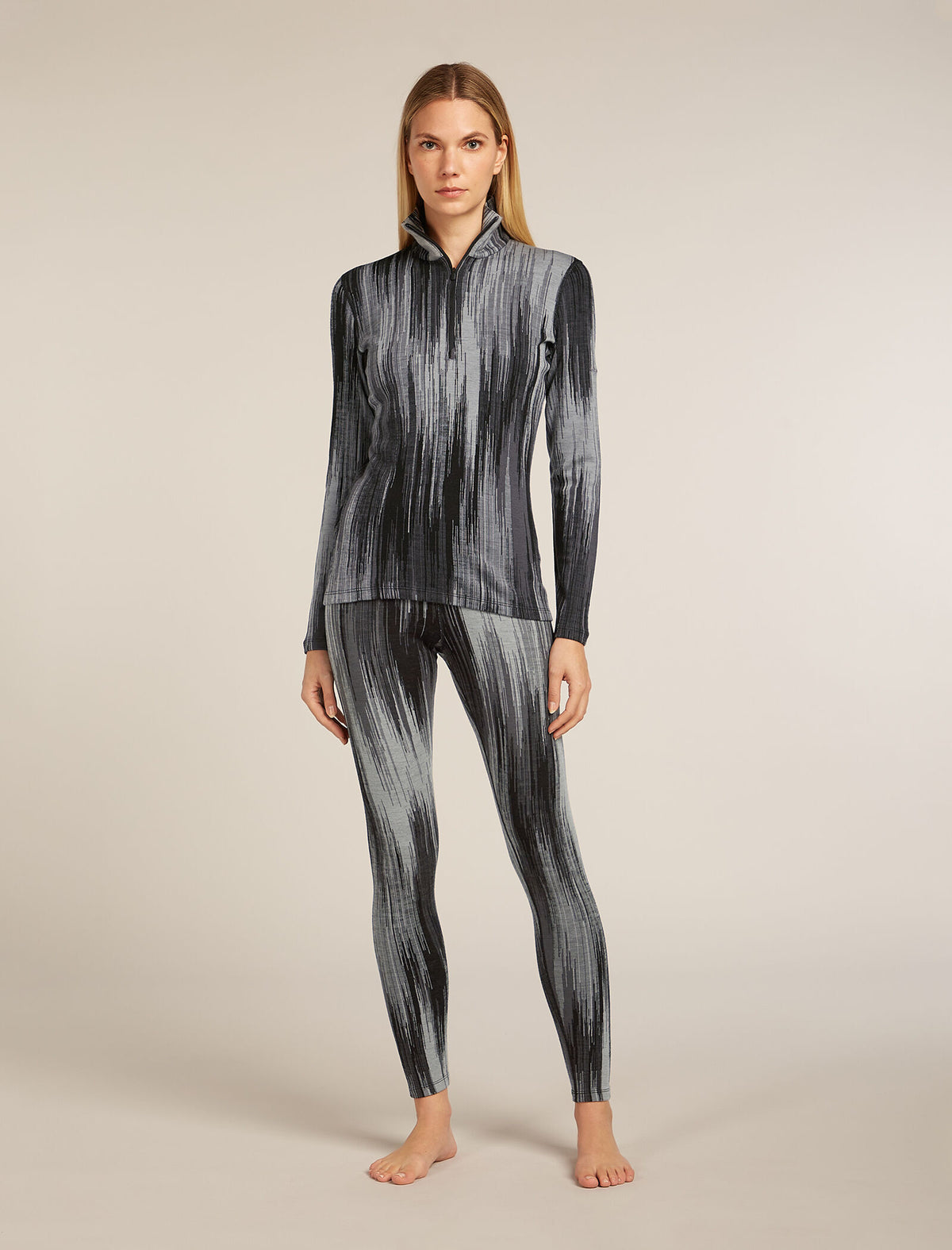 Women's Merino 260 Tech Vertex Long Sleeve Half Zip Thermal Top Peak Black/Obsidian - 3