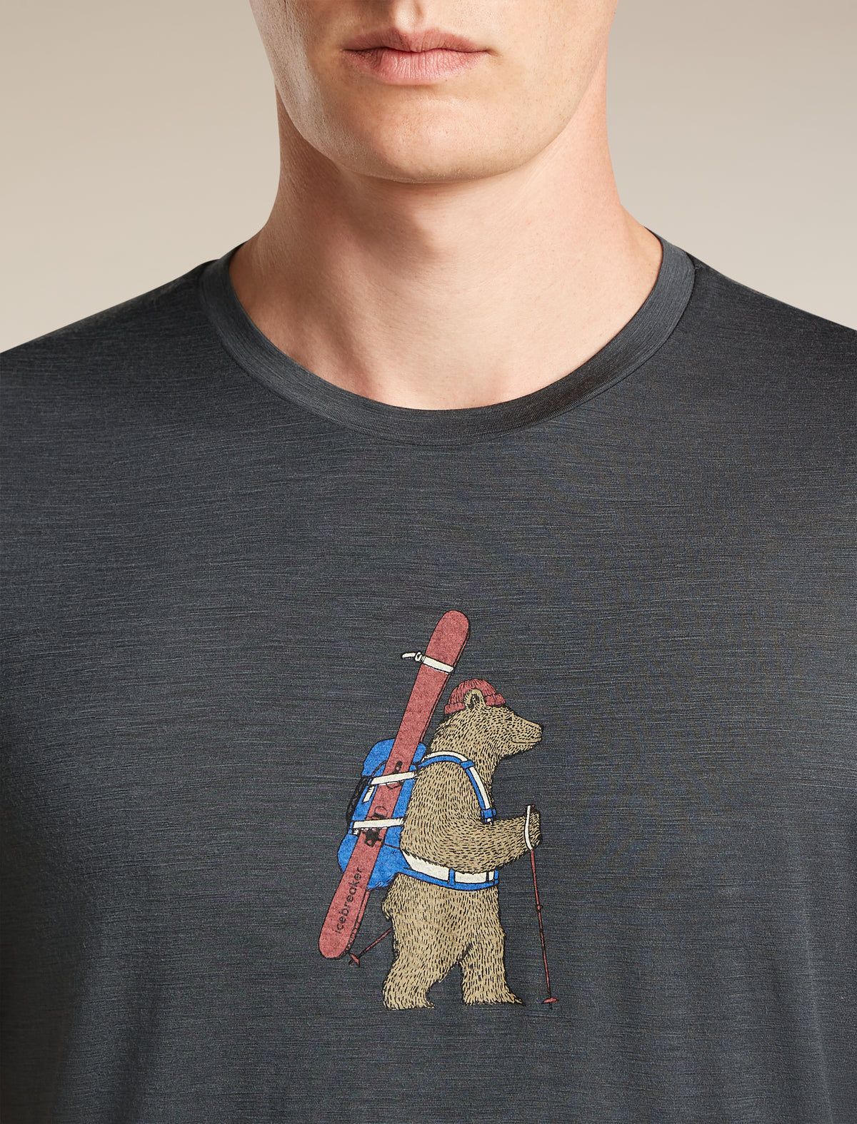 Men's Merino 150 Tech Lite Short Sleeve Tee Bear Tour Obsidian - 6