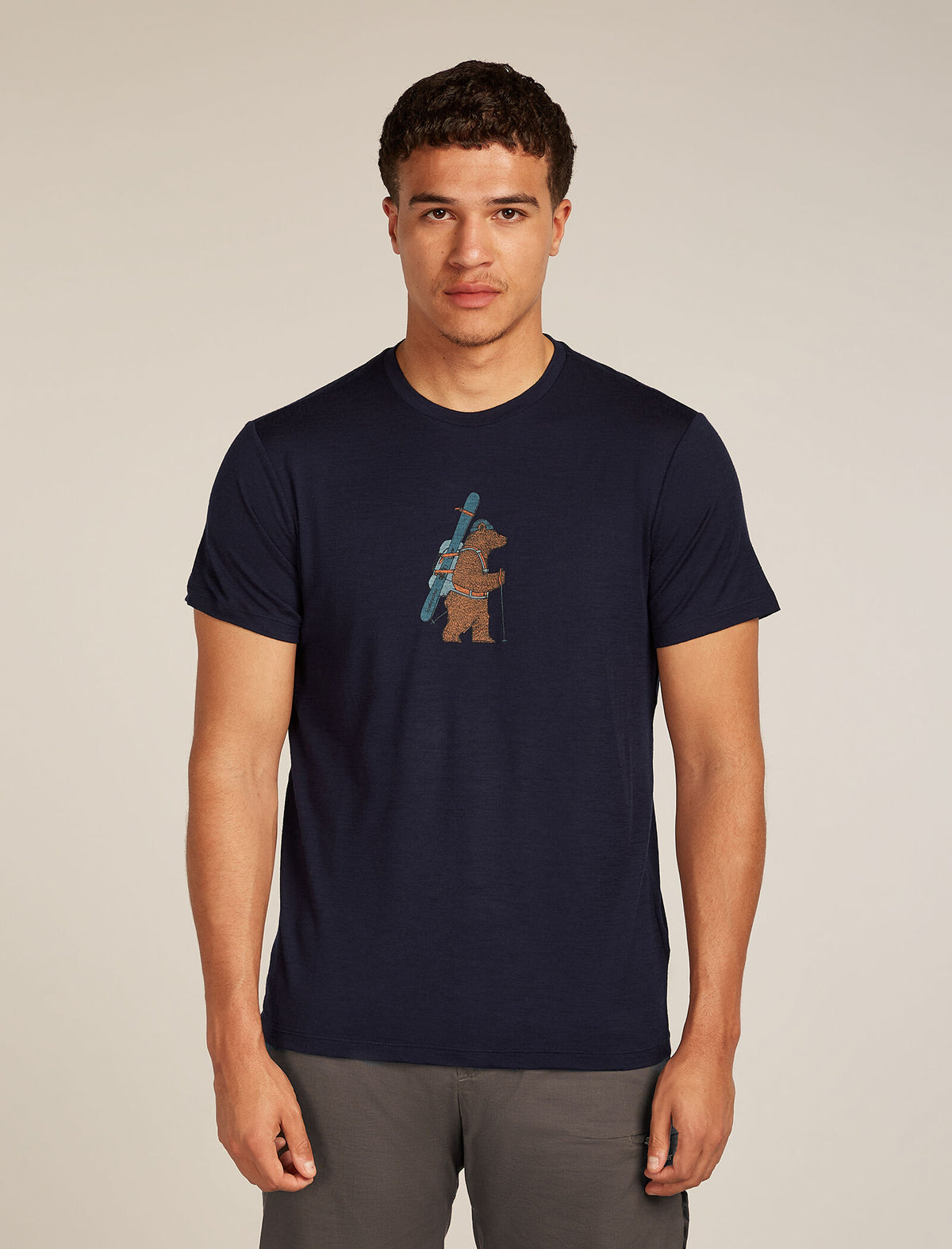 Men's Merino 150 Tech Lite Short Sleeve T-Shirt Bear Tour Midnight Navy - 1