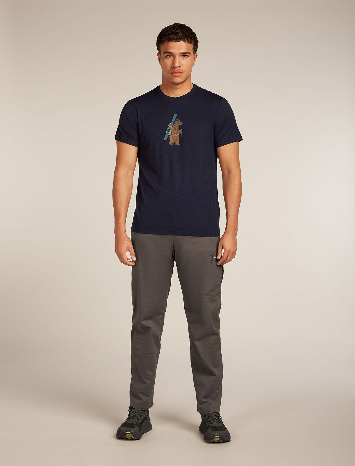 Men's Merino 150 Tech Lite Short Sleeve T-Shirt Bear Tour Midnight Navy - 3