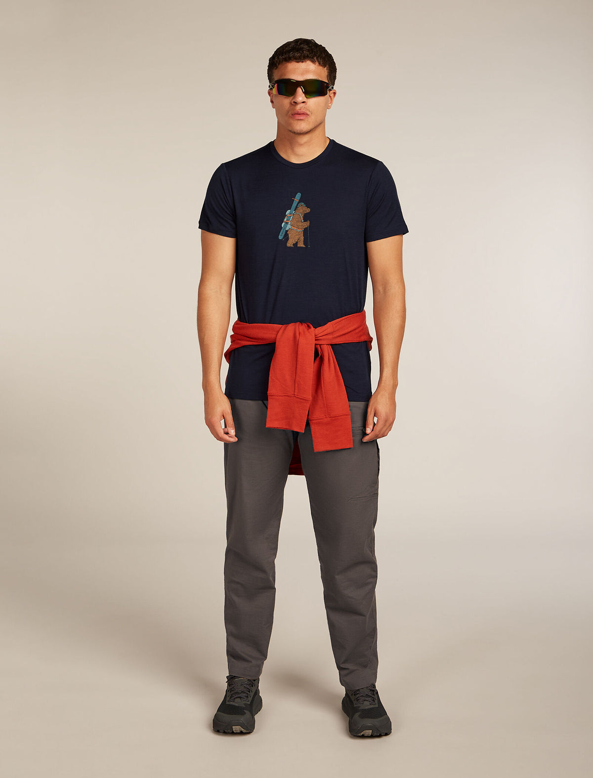 Men's Merino 150 Tech Lite Short Sleeve T-Shirt Bear Tour Midnight Navy - 4