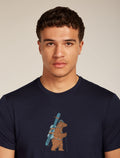 Men's Merino 150 Tech Lite Short Sleeve T-Shirt Bear Tour Midnight Navy - 5
