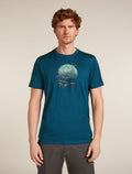 Men's Merino 150 Tech Lite Short Sleeve T-Shirt Ruapehu Round Atlantis - 1