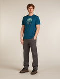 Men's Merino 150 Tech Lite Short Sleeve T-Shirt Ruapehu Round Atlantis - 3
