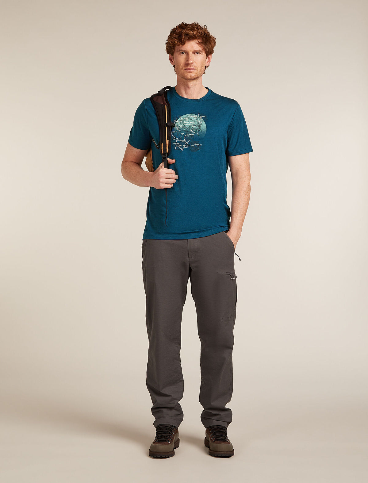 Men's Merino 150 Tech Lite Short Sleeve T-Shirt Ruapehu Round Atlantis - 4