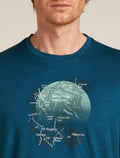 Men's Merino 150 Tech Lite Short Sleeve T-Shirt Ruapehu Round Atlantis - 5