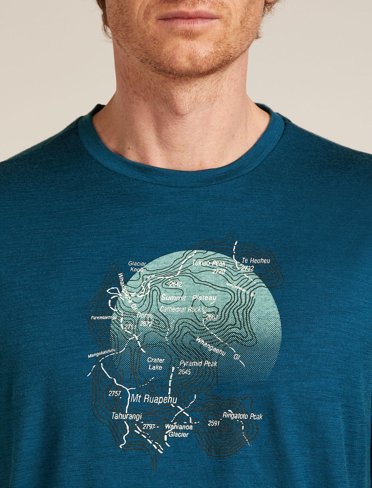 Men's Merino 150 Tech Lite Short Sleeve T-Shirt Ruapehu Round Atlantis - 5