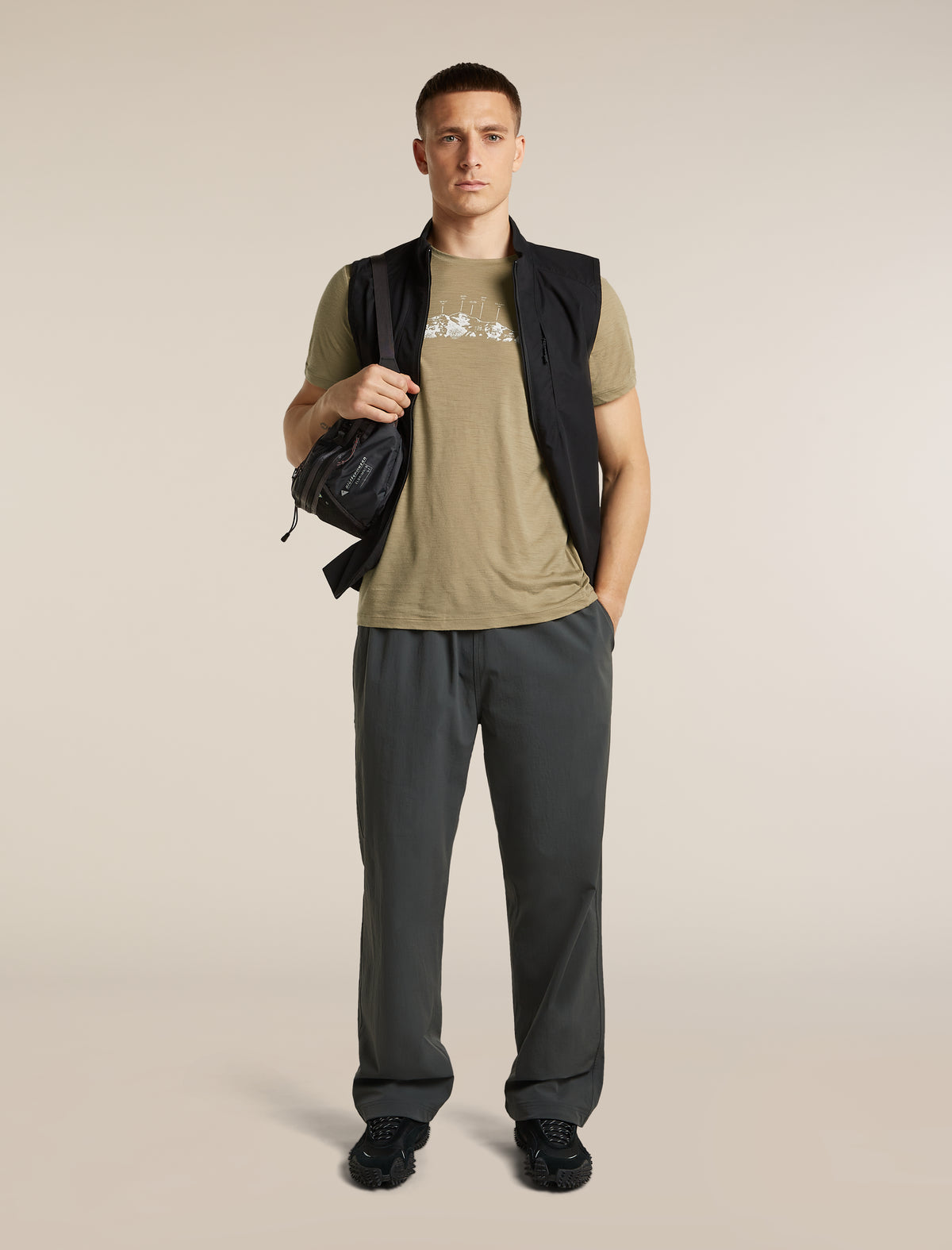 Men's Merino 150 Tech Lite Short Sleeve Tee The Peaks Cumin - 4