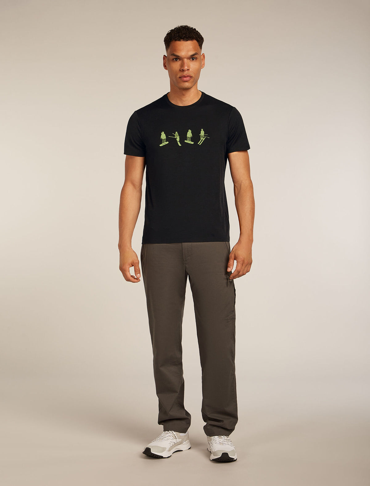 Men's Merino 150 Tech Lite Short Sleeve T-Shirt Snow Day Black - 3