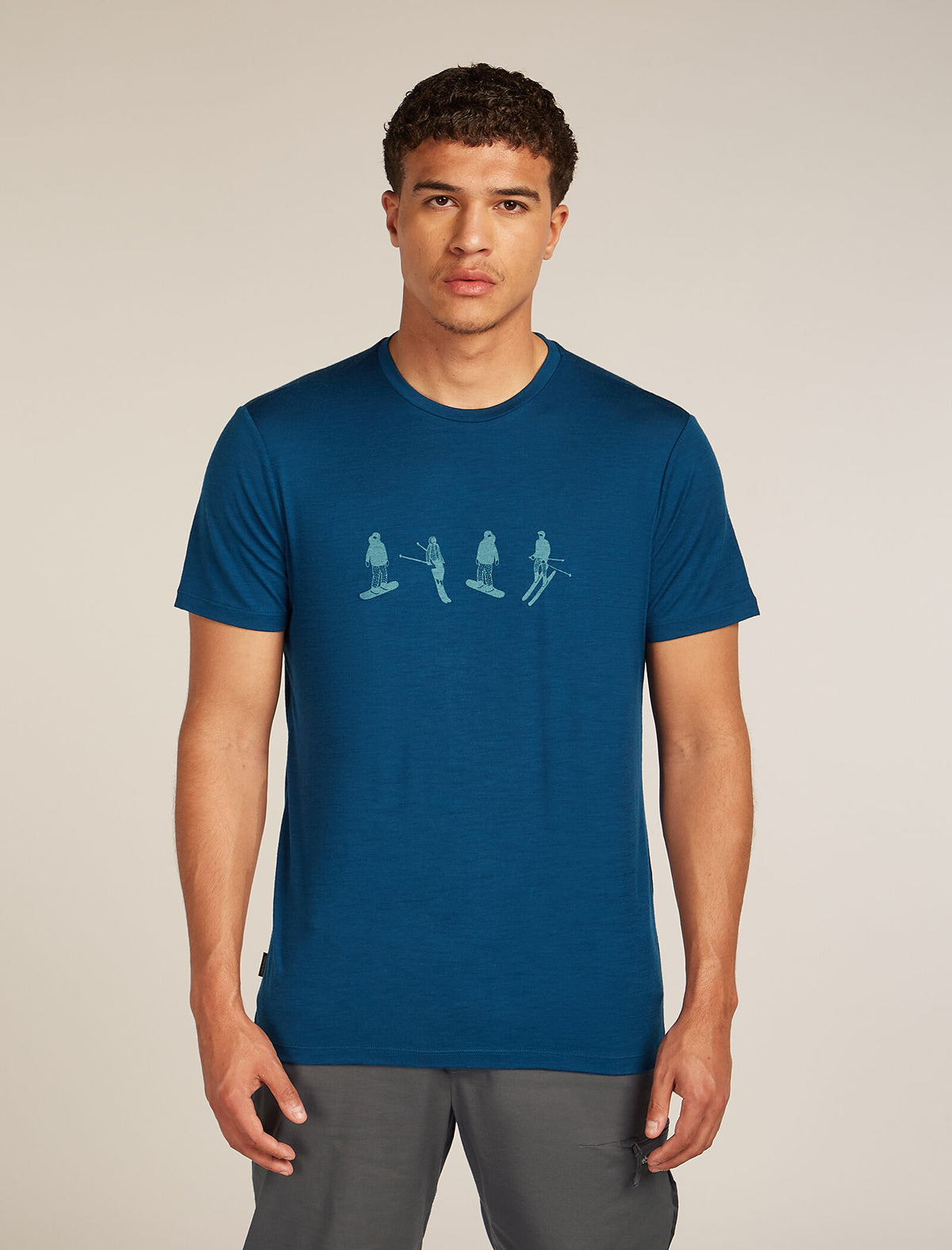 Men's Merino 150 Tech Lite Short Sleeve T-Shirt Snow Day Atlantis - 1