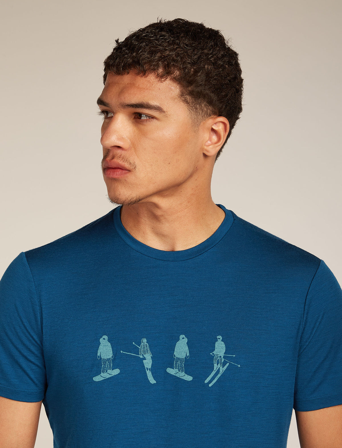 Men's Merino 150 Tech Lite Short Sleeve T-Shirt Snow Day Atlantis - 5