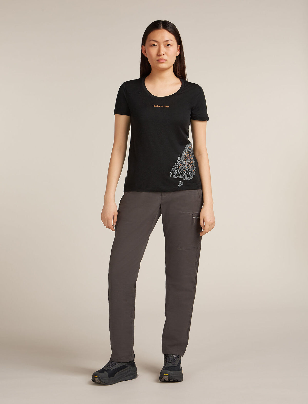 Women's Merino 150 Tech Lite Short Sleeve Scoop T-Shirt 30th Anniversary Black - 3