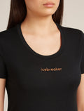 Women's Merino 150 Tech Lite Short Sleeve Scoop T-Shirt 30th Anniversary Black - 6