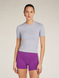 Women's Merino Blend 260 Seamless Rib Short Sleeve Mock Neck Thermal Top  - 1