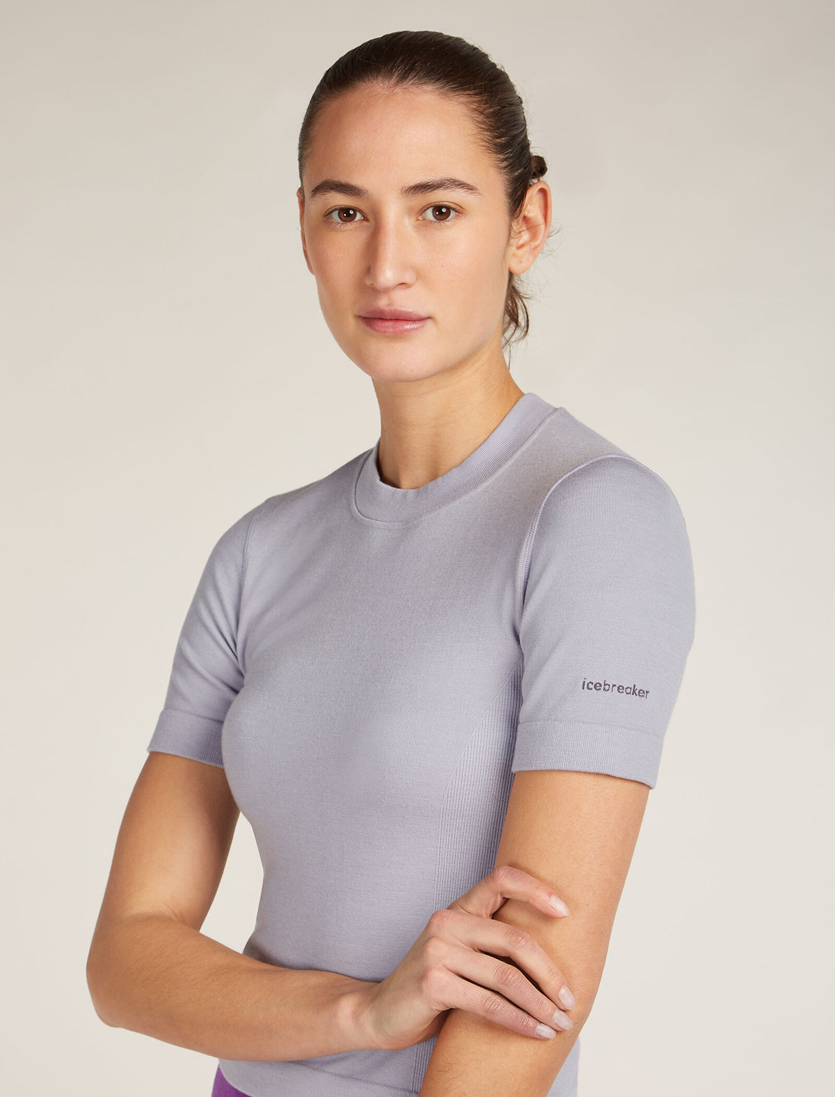 Women's Merino Blend 260 Seamless Rib Short Sleeve Mock Neck Thermal Top  - 5