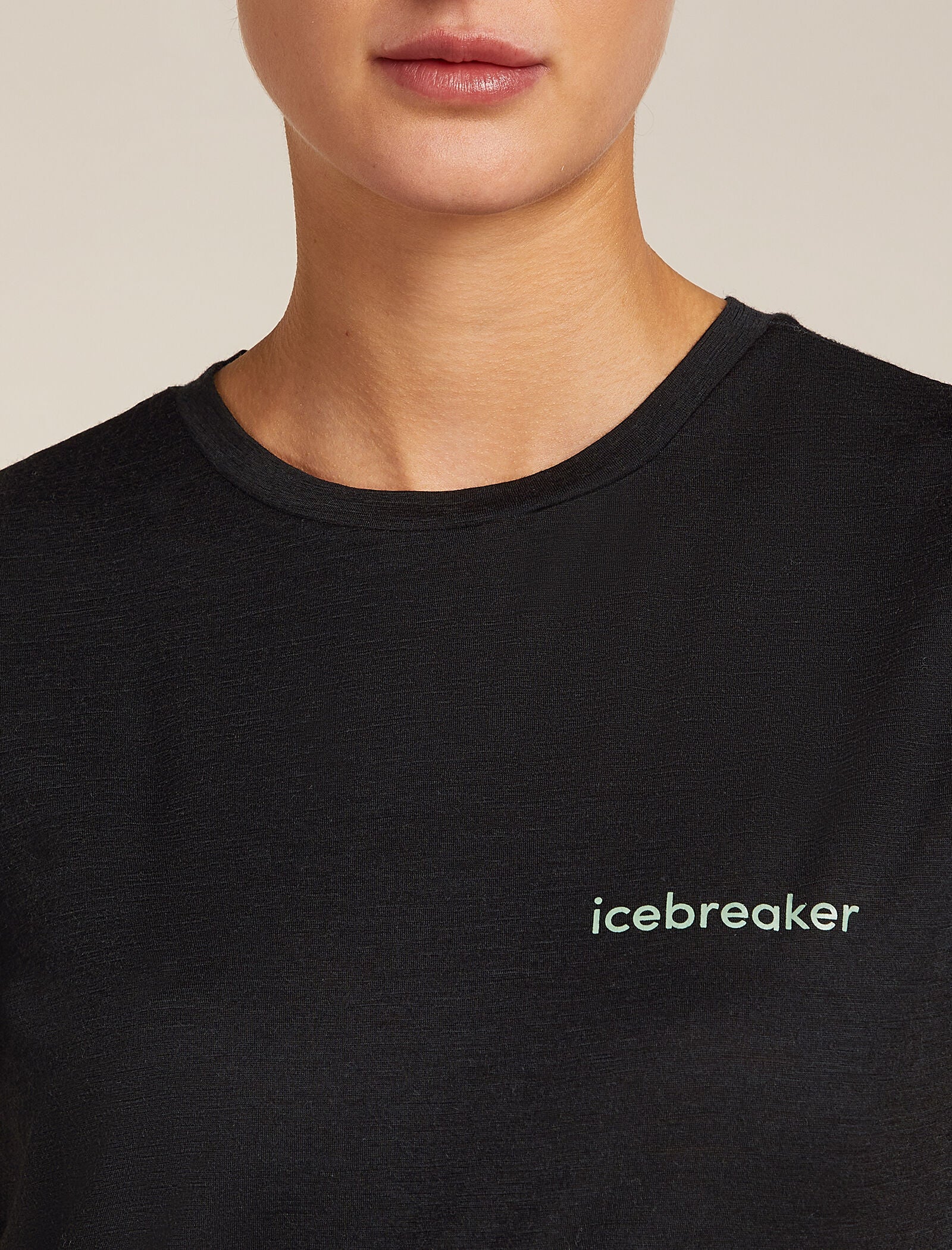 Women's Merino 150 Tech Lite Short Sleeve T-Shirt IB Wordmark - Black &frasl; XS