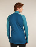 Men's Merino 200 ZoneKnit™ Long Sleeve Half Zip Thermal Top Atlantis/Topaz - 2