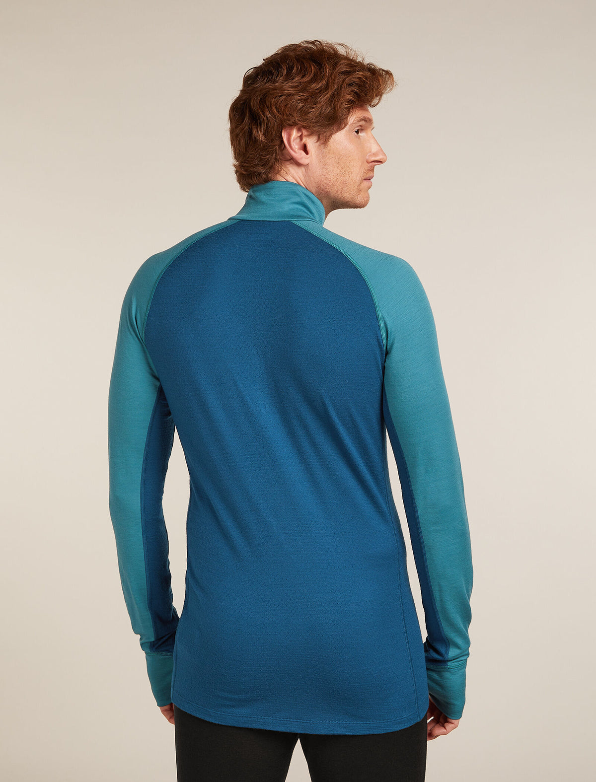 Men's Merino 200 ZoneKnit™ Long Sleeve Half Zip Thermal Top Atlantis/Topaz - 2