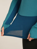 Men's Merino 200 ZoneKnit™ Long Sleeve Half Zip Thermal Top Atlantis/Topaz - 9