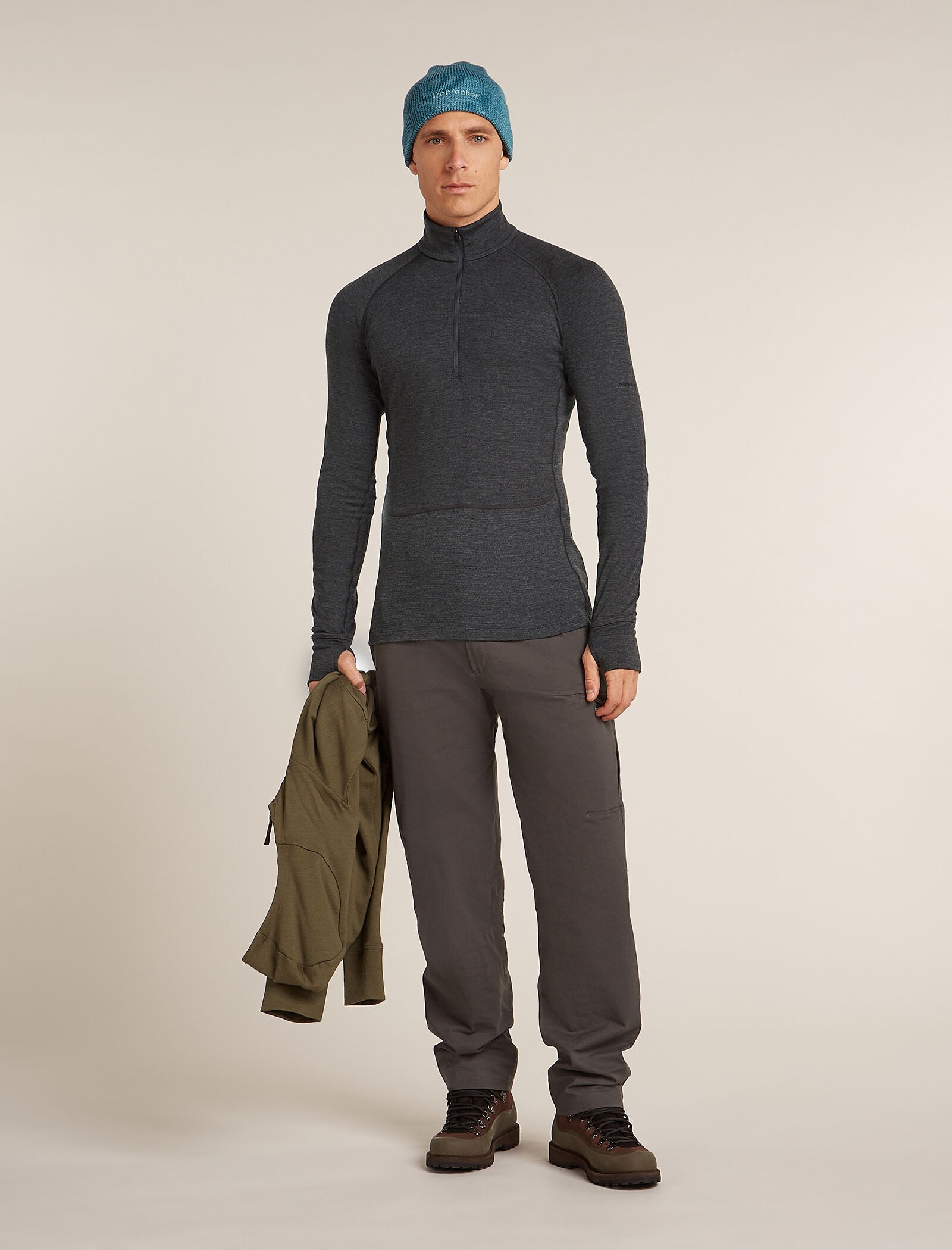 ゼッパンドン Men's Merino 260 ZoneKnit™ Long Sleeve Half Zip Thermal Top