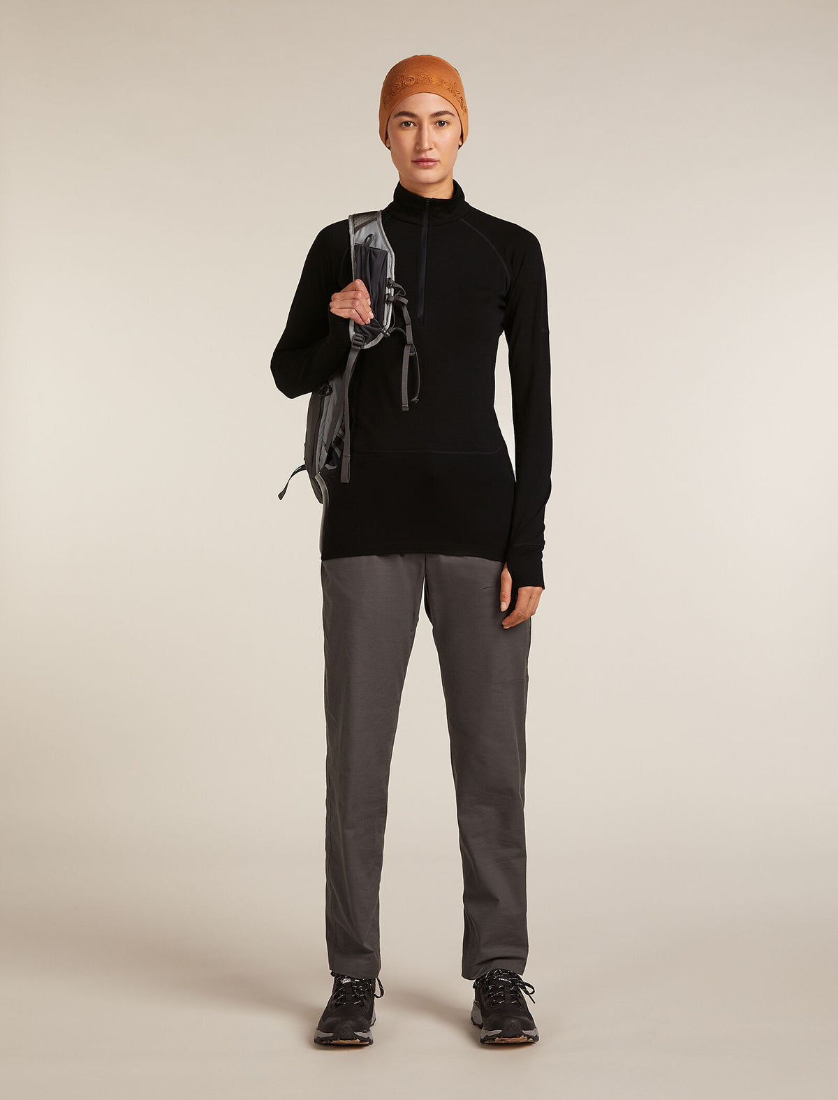 Women's Merino 200 ZoneKnit™ Long Sleeve Half Zip Thermal Top Black - 4