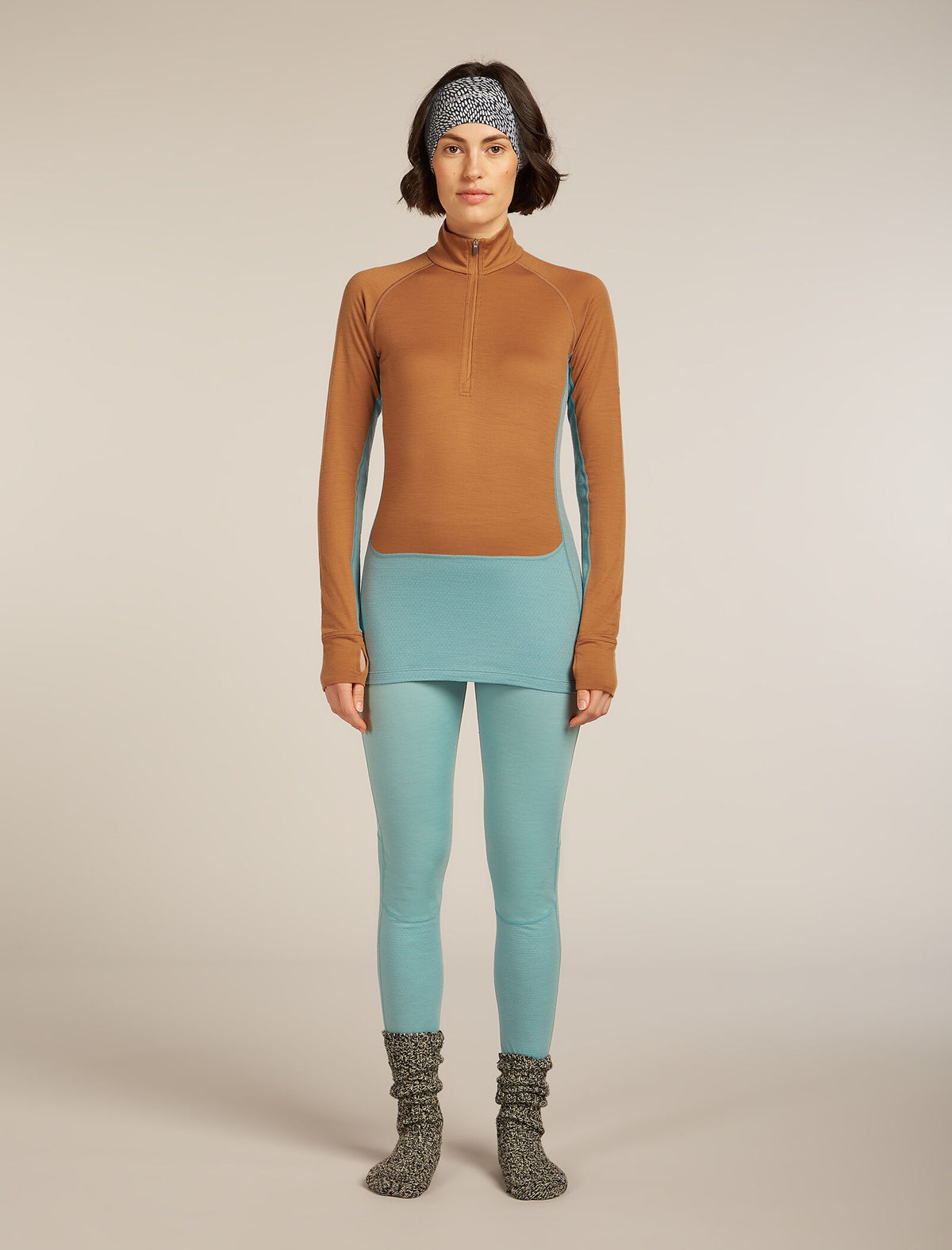 Women's Merino 200 ZoneKnit™ Long Sleeve Half Zip Thermal Top Hydro/Trail - 11
