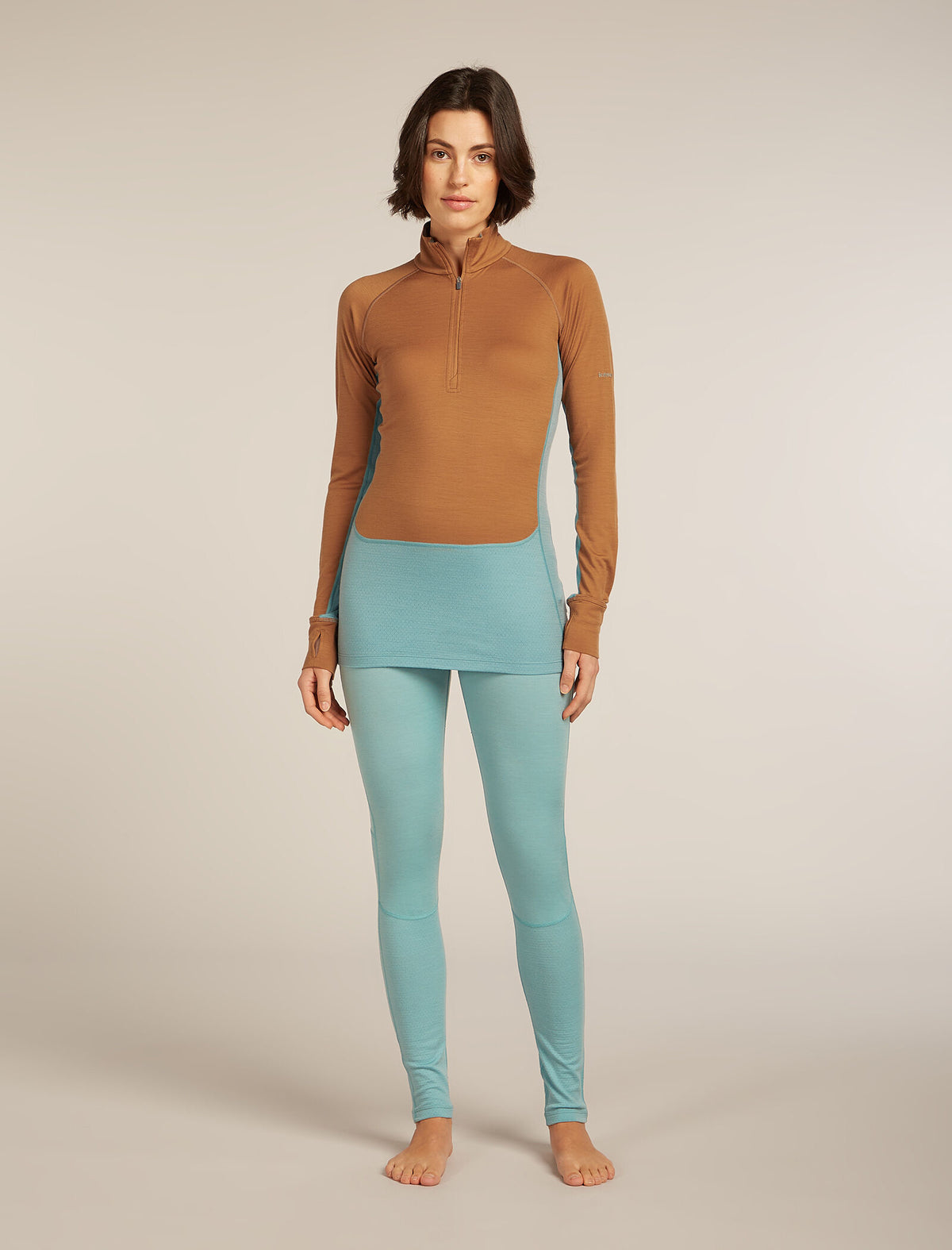 Women's Merino 200 ZoneKnit™ Long Sleeve Half Zip Thermal Top Hydro/Trail - 3