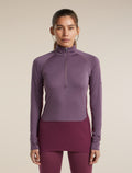 Women's Merino 200 ZoneKnit™ Long Sleeve Half Zip Dark Berry/Grey Plum - 1