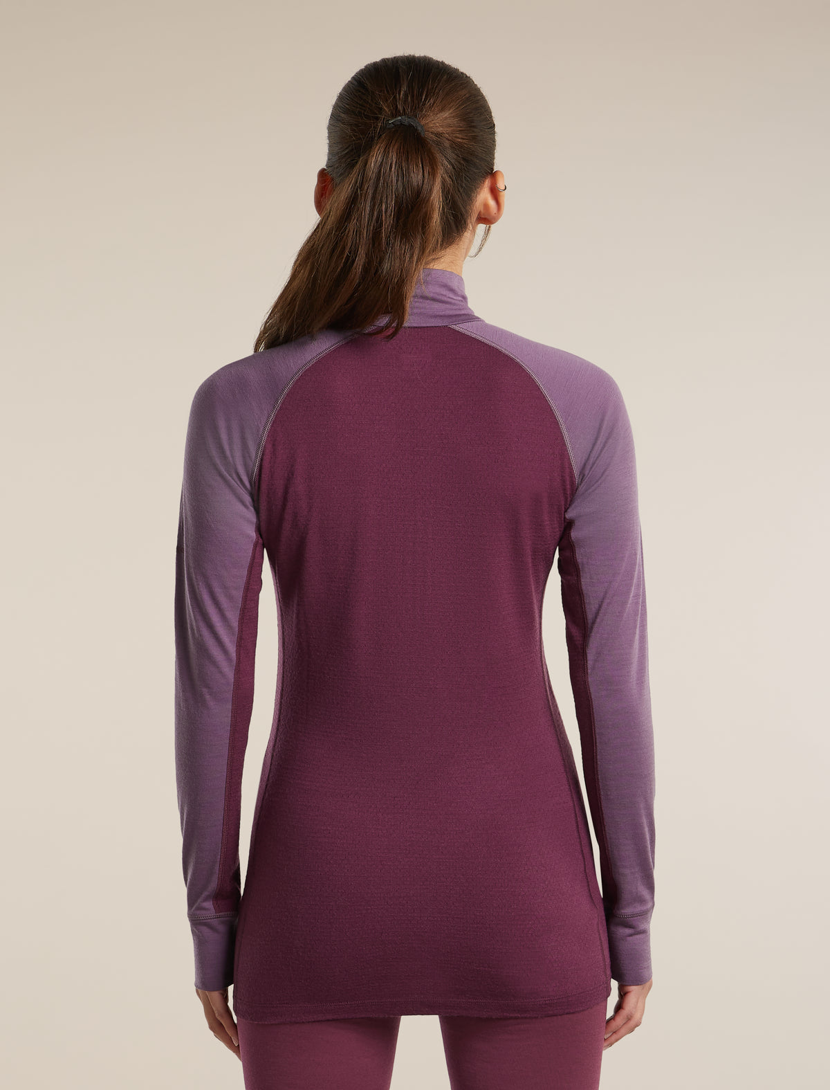 Women's Merino 200 ZoneKnit™ Long Sleeve Half Zip Dark Berry/Grey Plum - 2