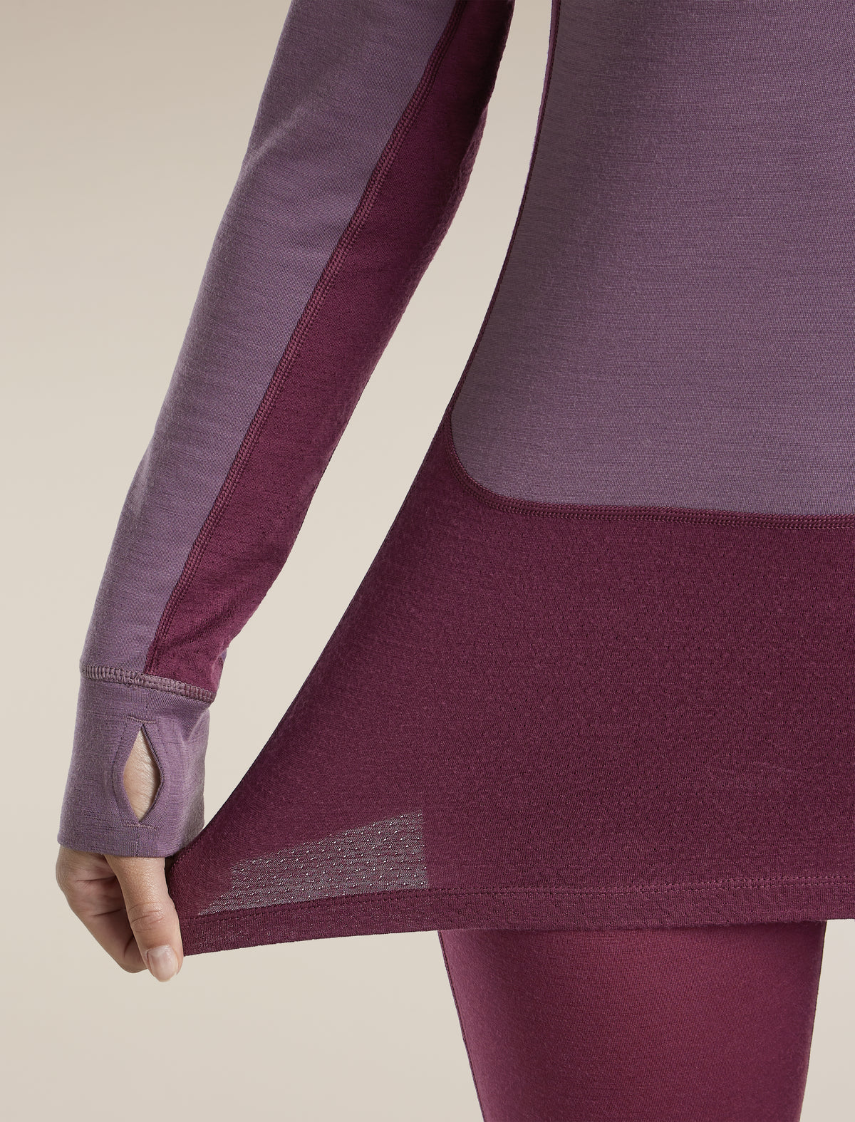 Women's Merino 200 ZoneKnit™ Long Sleeve Half Zip Dark Berry/Grey Plum - 9