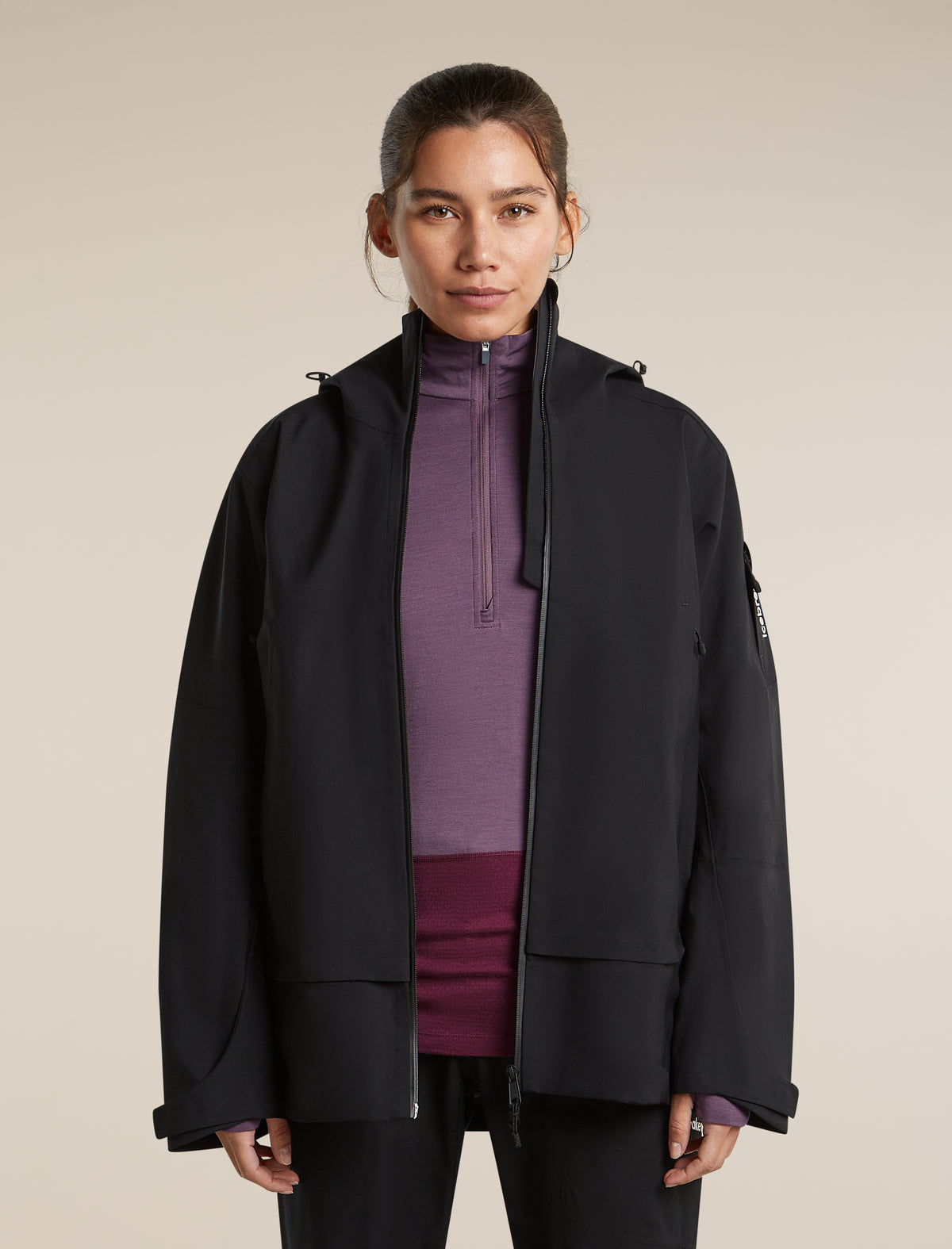 Women's Merino 200 ZoneKnit™ Long Sleeve Half Zip Dark Berry/Grey Plum - 5