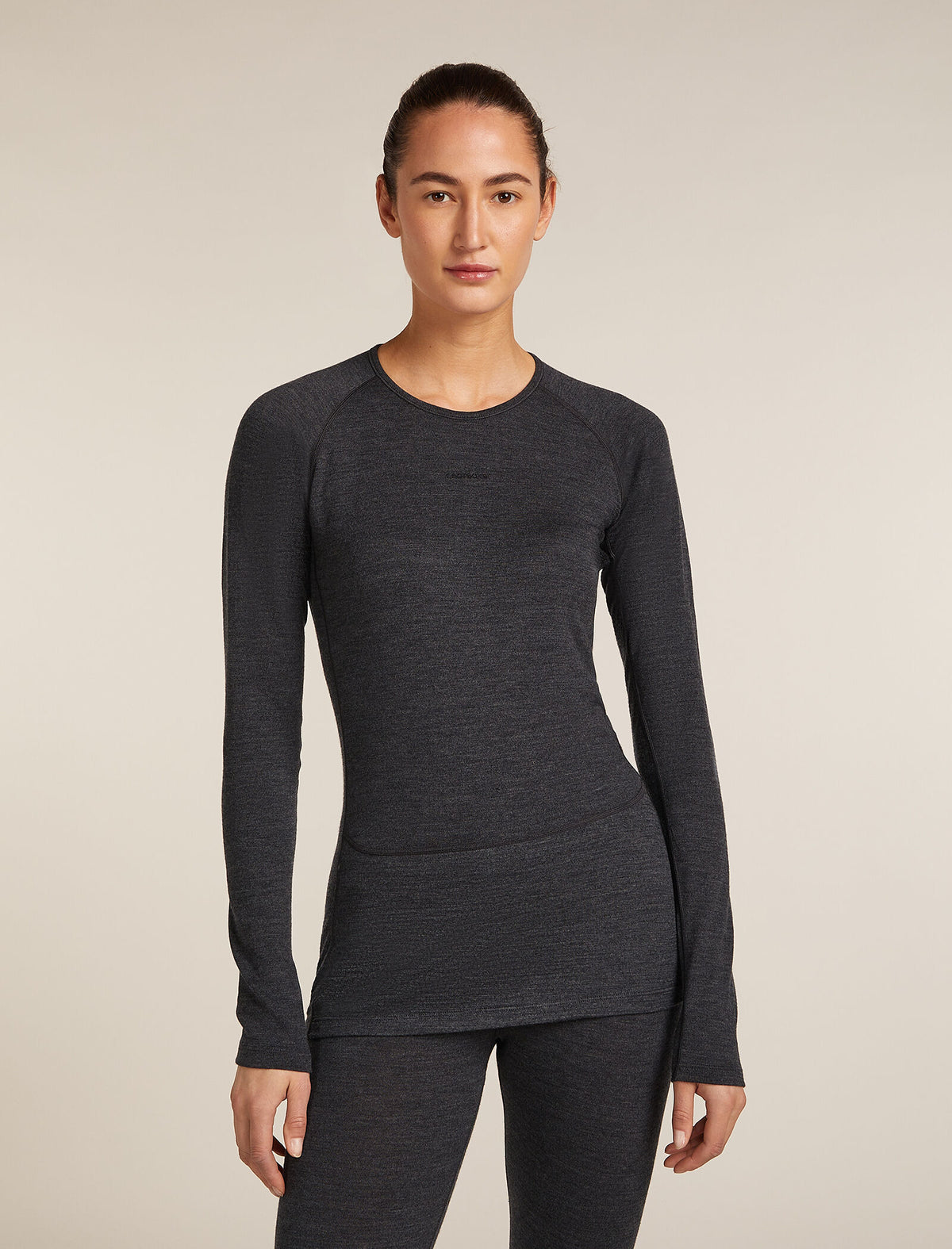 Women's Merino 260 ZoneKnit™ Long Sleeve Crewe Thermal Top Jet Heather - 1