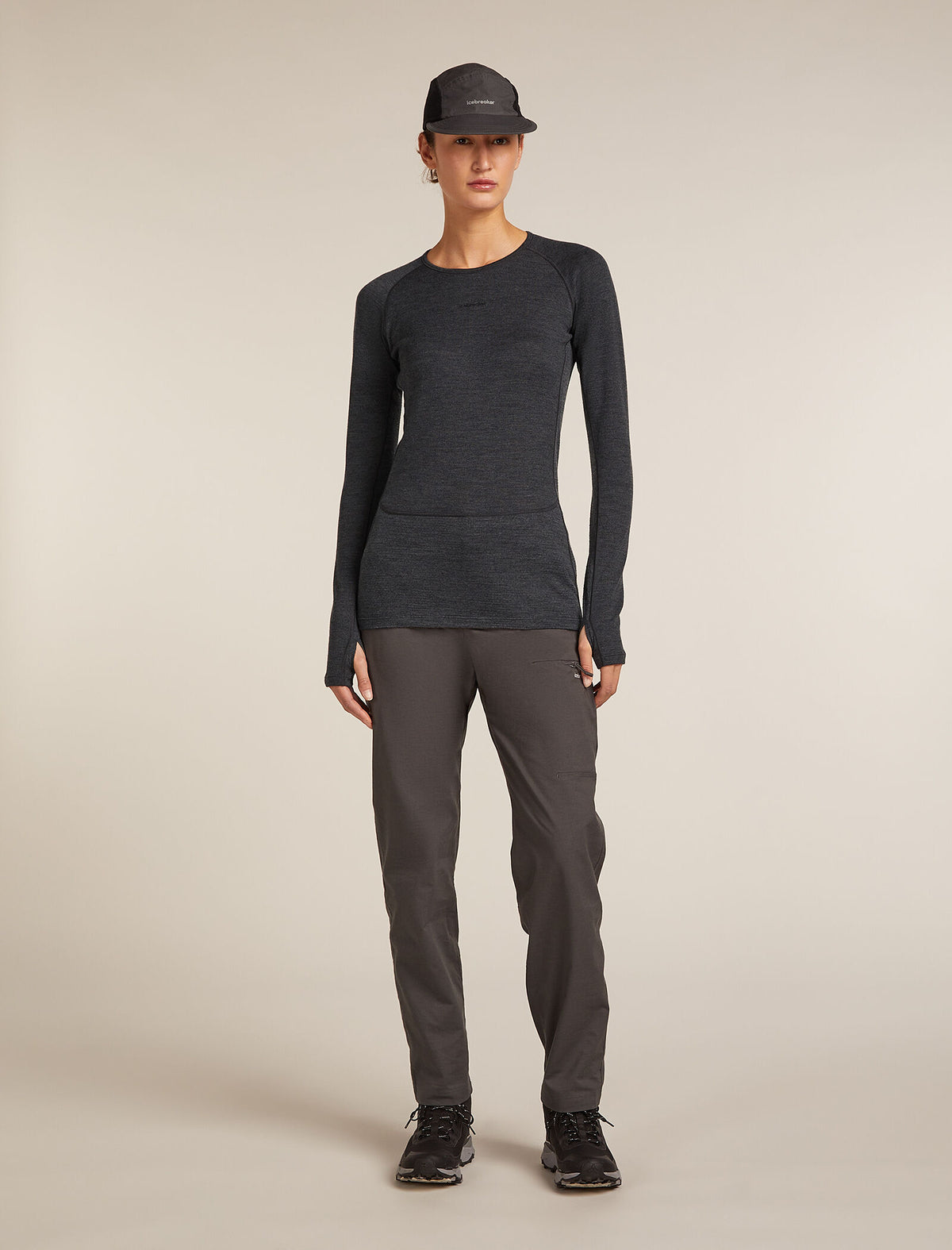 Women's Merino 260 ZoneKnit™ Long Sleeve Crewe Thermal Top Jet Heather - 4