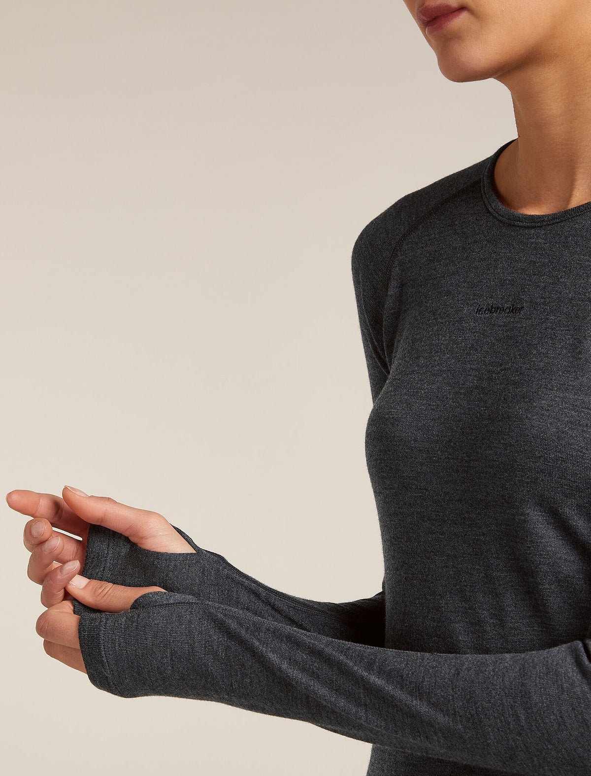 Women's Merino 260 ZoneKnit™ Long Sleeve Crewe Thermal Top Jet Heather - 6