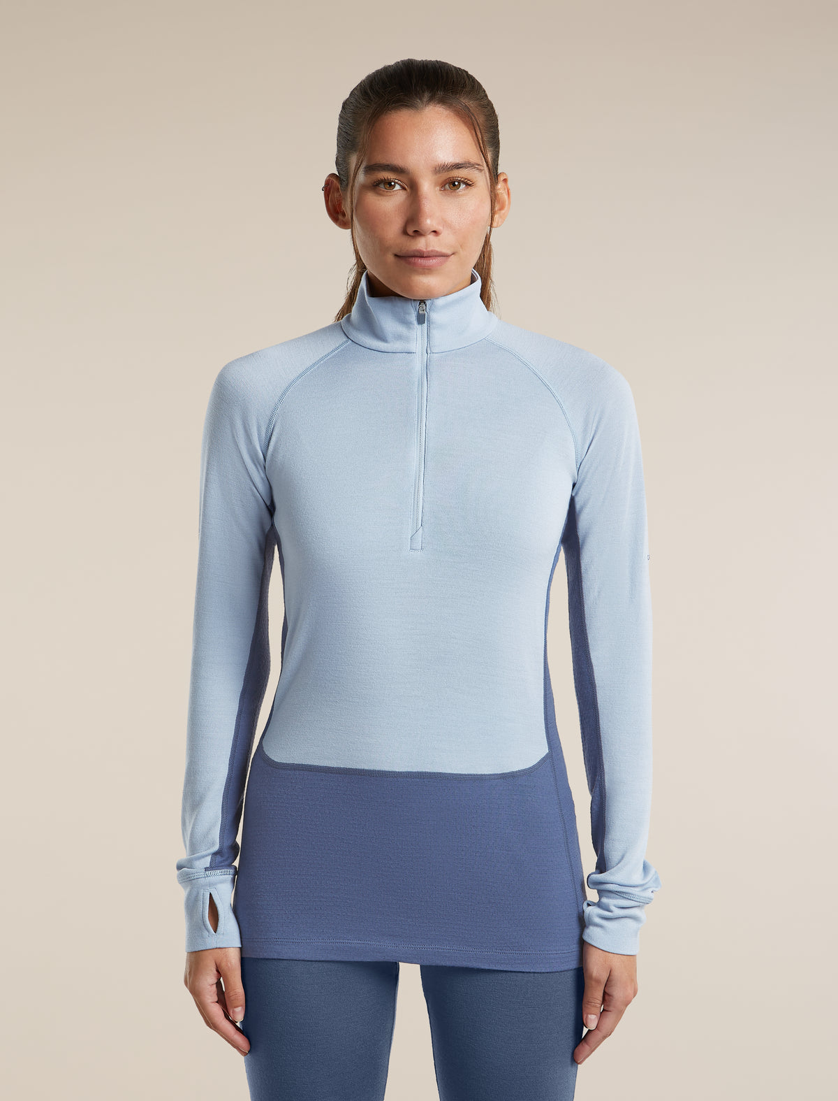 Women's Merino 260 ZoneKnit™ Long Sleeve Thermal Half Zip Dawn/Zinc Blue - 1