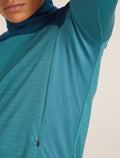 Men's Merino Blend 300 RealFleece™ Descender Long Sleeve Zip Jacket Topaz/Atlantis - 8