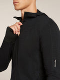 Men's Merino Blend 300 RealFleece™ Descender Long Sleeve Zip Hoodie Black - 6