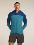 Men's Merino Blend 300 RealFleece™ Descender Long Sleeve Zip Hoodie Topaz/Atlantis - 1