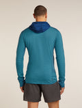 Men's Merino Blend 300 RealFleece™ Descender Long Sleeve Zip Hoodie Topaz/Atlantis - 2