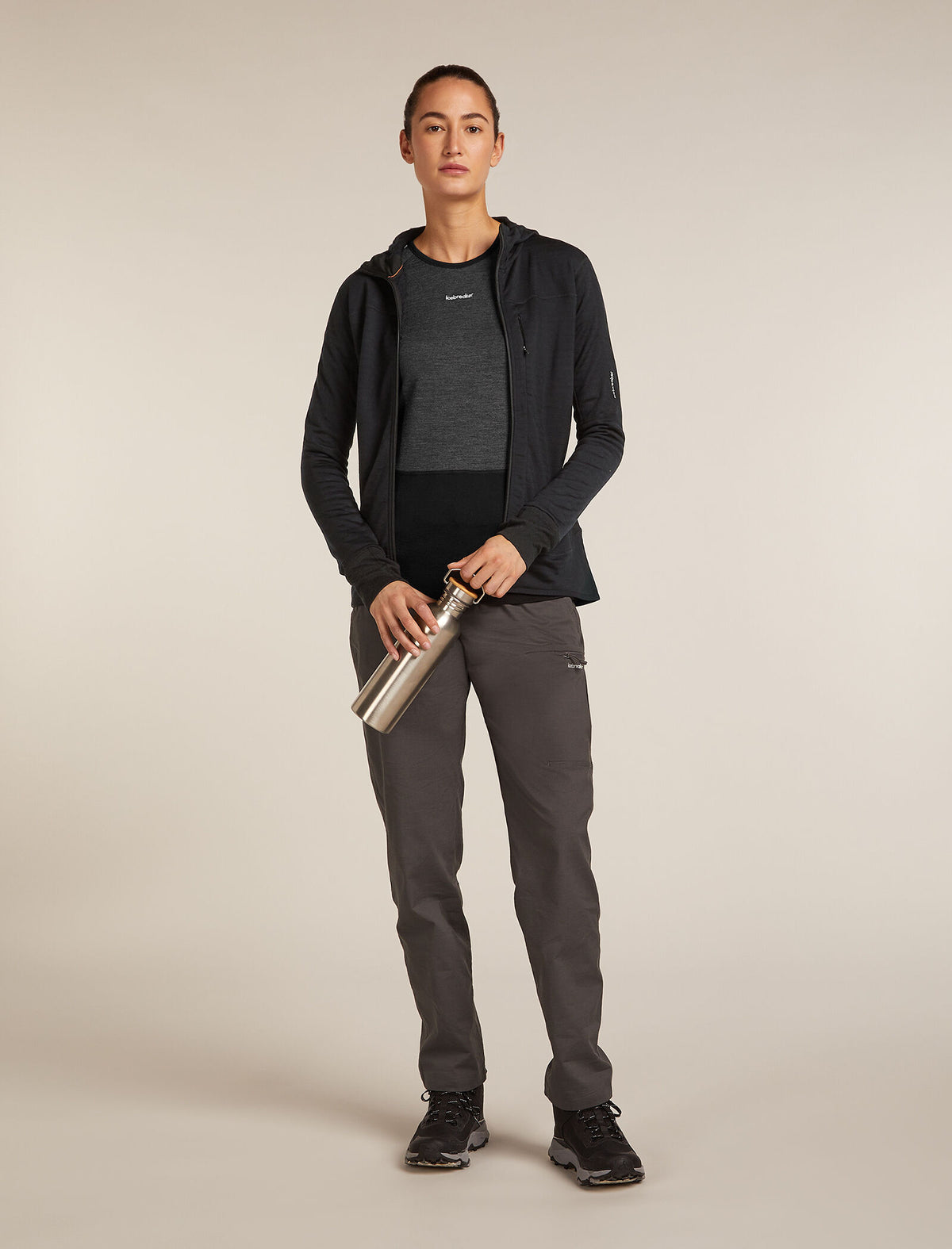 Sweat à capuche zippé 300 Descender Femme  - 4