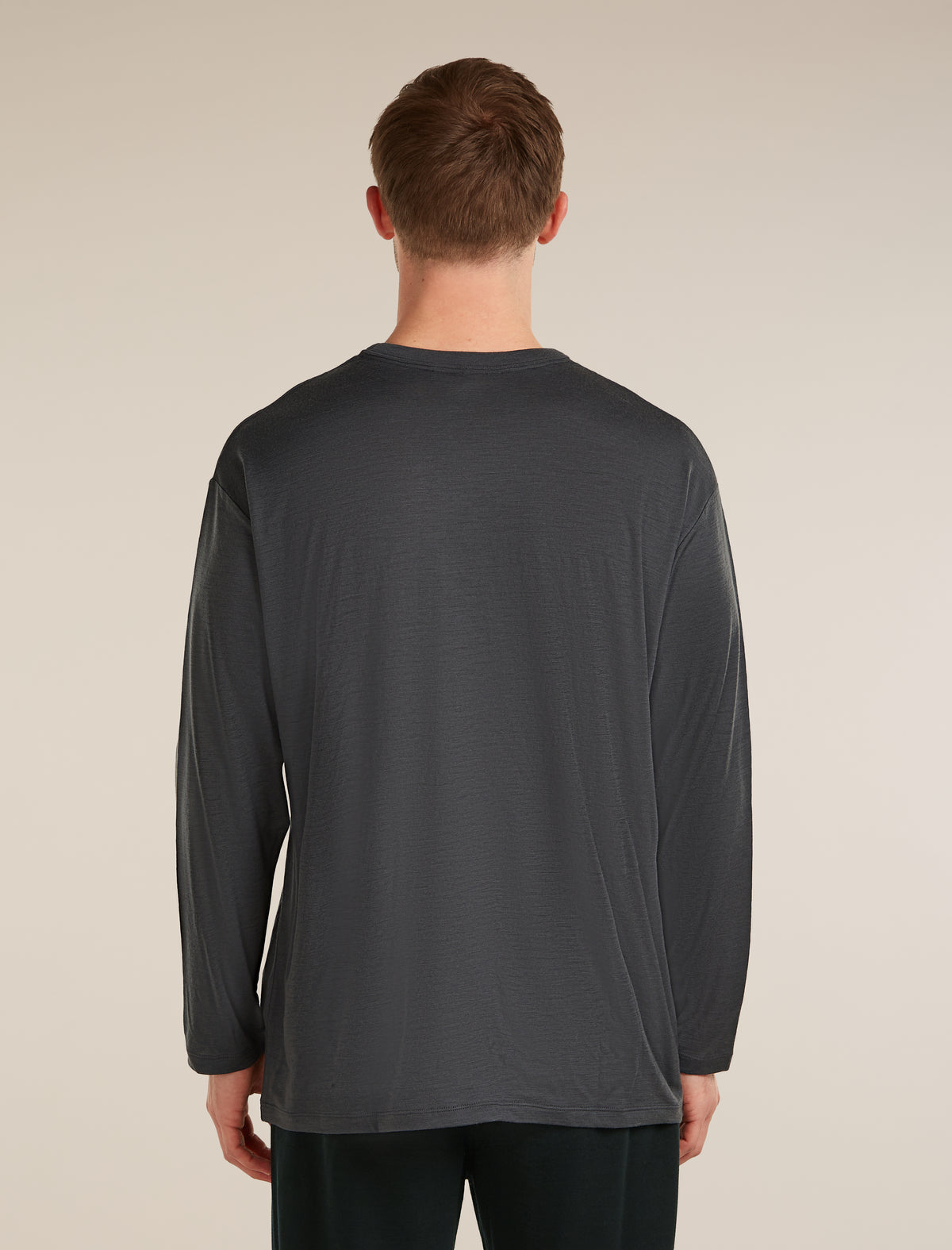 Unisex Merino 150 Long Sleeve Pocket Tee Obsidian - 2