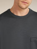 Unisex Merino 150 Long Sleeve Pocket Tee Obsidian - 5