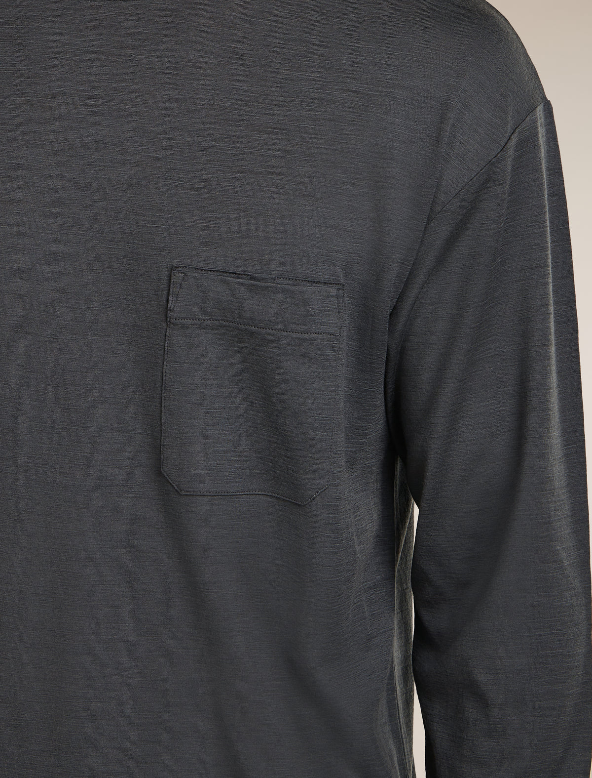 Unisex Merino 150 Long Sleeve Pocket Tee Obsidian - 6