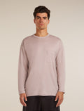 Unisex Merino 150 Long Sleeve Pocket Tee Pink quartz - 1