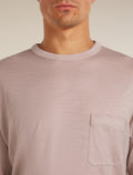 Unisex Merino 150 Long Sleeve Pocket Tee Pink quartz - 5