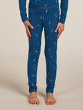 Kids’ Merino 200 Oasis Thermal Leggings Snow Day Atlantis/Topaz - 1