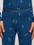Kids’ Merino 200 Oasis Thermal Leggings Snow Day Atlantis/Topaz - 5